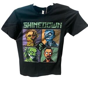 Shinedown Black Graphic T-Shirt with Bold Text